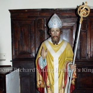 New Hand-Carved Wood Statue of St Benedict