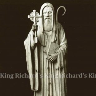 New Hand-Carved Wood Statue of St Benedict