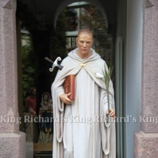 New Hand-Carved Wood Statue of St Benedict