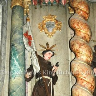 New Hand-Carved Wood Statue of St Bernard