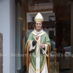 New Hand-Carved Wood Statue of St Blase