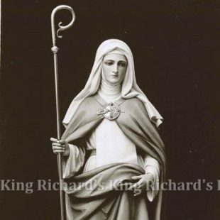 New Hand-Carved Wood Statue of St Bridget