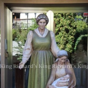 New Hand-Carved Wood Statue of St Catherine