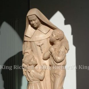 New Hand-Carved Wood Statue of St Catherine