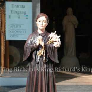 New Hand-Carved Wood Statue of St Cecilia Eusepi