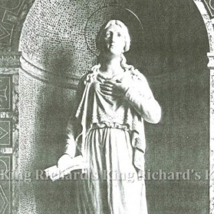 New Hand-Carved Wood Statue of St Cecilia of Rome