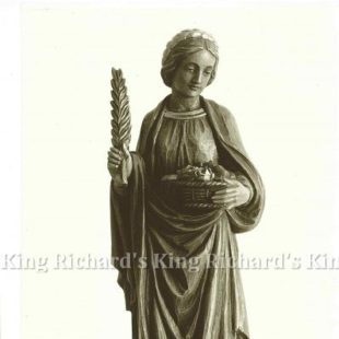 New Hand-Carved Wood Statue of St Dora