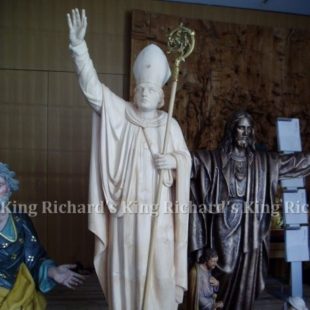 New Hand-Carved Wood Statue of St Emidio