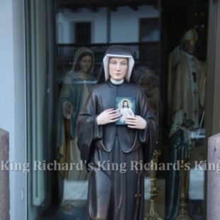 New Hand-Carved Wood Statue of Faustina Kowalska