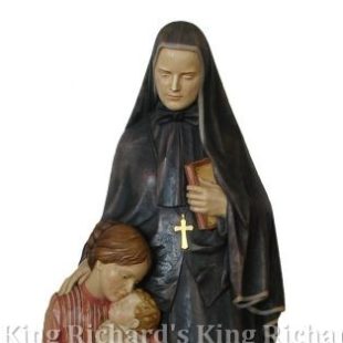 New Hand-Carved Wood Statue of St Frances