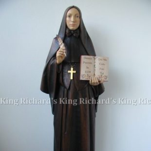 New Hand-Carved Wood Statue of St Frances