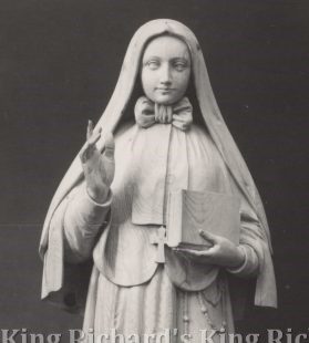 New Hand-Carved Wood Statue of St Frances