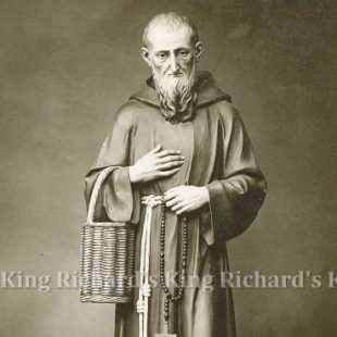 New Hand-Carved Wood Statue of St Frances