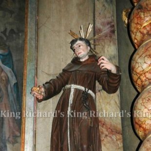 New Hand-Carved Wood Statue of St Frances