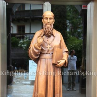 New Hand-Carved Wood Statue of St Francis de Sales