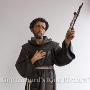 New Hand-Carved Wood Statue of St Francis of Assisi