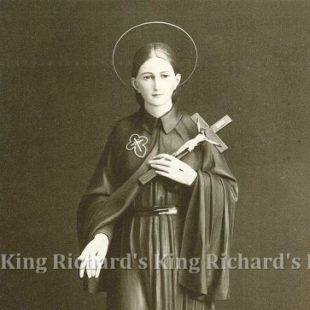 New Hand-Carved Wood Statue of St Gemma Galgani
