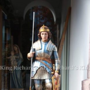 New Hand-Carved Wood Statue of St George