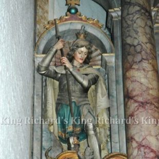 New Hand-Carved Wood Statue of St George