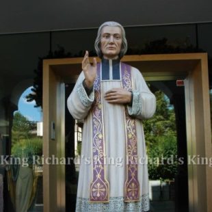 New Hand-Carved Wood Statue of St John (Jean-Marie) Vianney