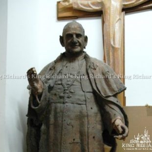 New Hand-Carved Wood Statue of St John XXIII