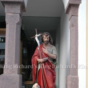 New Hand-Carved Wood Statue of St John the Baptist
