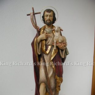 New Hand-Carved Wood Statue of St John the Baptist