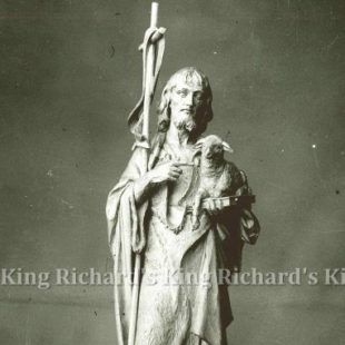 New Hand-Carved Wood Statue of St John the Baptist