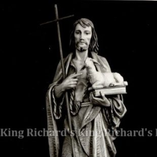 New Hand-Carved Wood Statue of St John the Baptist
