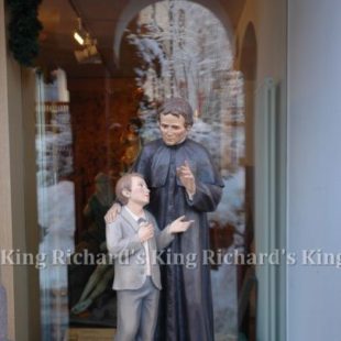 New Hand-Carved Wood Statue of St John Bosco