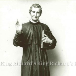 New Hand-Carved Wood Statue of St John Bosco