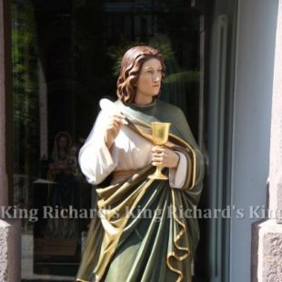 New Hand-Carved Wood Statue of St John the Evangelist