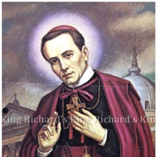 New Hand-Carved Wood Statue of St John Neumann