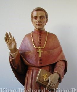 New Hand-Carved Wood Statue of St John Neumann