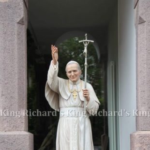 New Hand-Carved Wood Statue of St John Paul II
