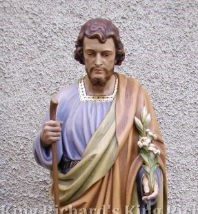 New Hand-Carved Wood Statue of St Joseph