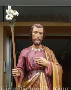 New Hand-Carved Wood Statue of St Joseph