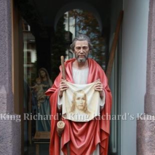 New Hand-Carved Wood Statue of St Jude