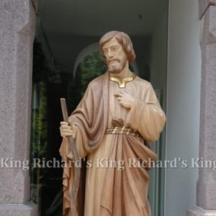 New Hand-Carved Wood Statue of St Jude