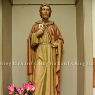 New Hand-Carved Wood Statue of St Jude
