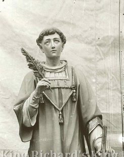 New Hand-Carved Wood Statue of St Lawrence