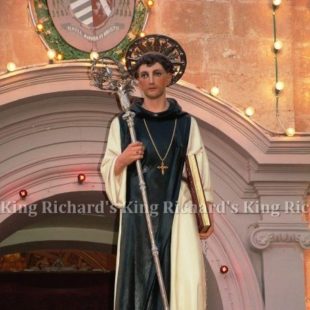 New Hand-Carved Wood Statue of St Leonard