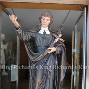 New Hand-Carved Wood Statue of St Louis