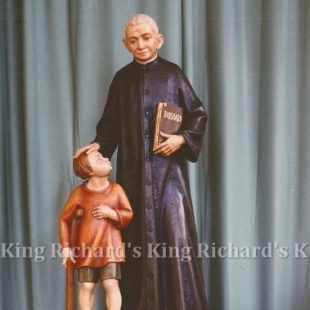 New Hand-Carved Wood Statue of St Louis