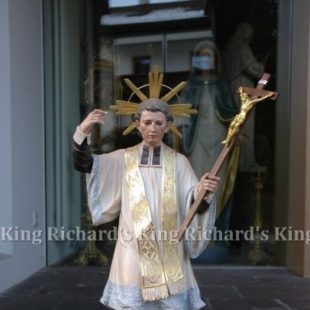 New Hand-Carved Wood Statue of St Louis