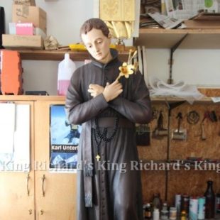 New Hand-Carved Wood Statue of St Louis