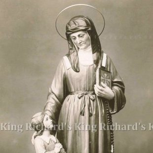 New Hand-Carved Wood Statue of St Louise