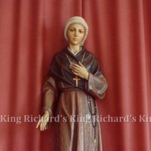 New Hand-Carved Wood Statue of St Louise