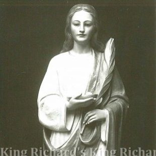 New Hand-Carved Wood Statue of St Lucy