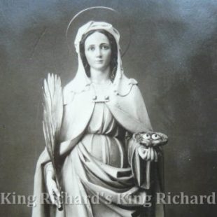 New Hand-Carved Wood Statue of St Lucy